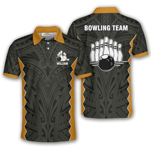 Custom Bowling Shirts for Men, Personalized Bowling Jerseys Tribal Pattern Unisex Team, Sizes S - 5XL2