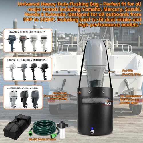 Kistrba Outboard Motor Flushing Bag for Yamaha Mercury Suzuki Under 350HP by Kistrba - Used condition - Image 3