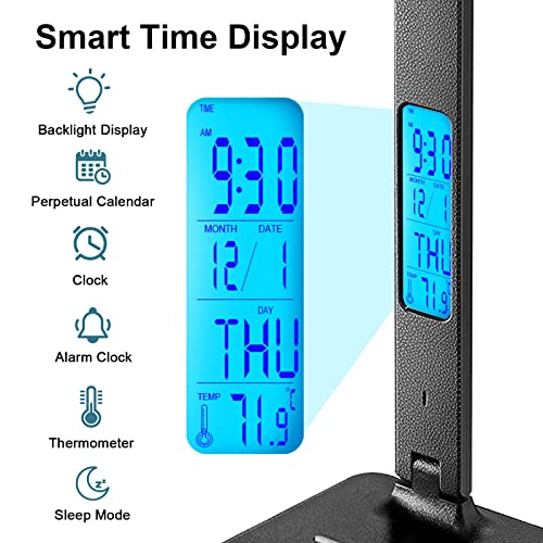 LAOPAO Desk Lamp, LED Desk Lamp with Wireless Charger, USB Charging