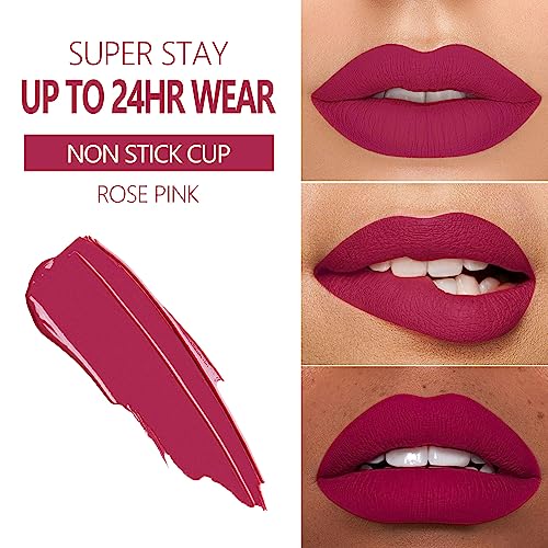 Image of MAKI YIKA Rose Pink Lipstick for Women Color Stay Long Lasting Lipsticks