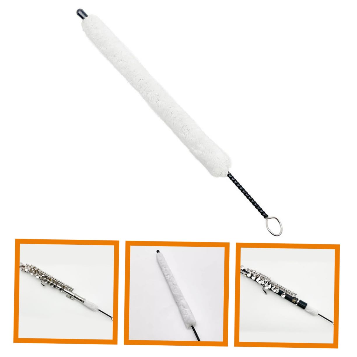 Spazzola Per Pulizia Flauto Kit Pulizia Pratico e Sicuro Per Accessorio Essenziale Per Manutenzione Strumenti Musicali