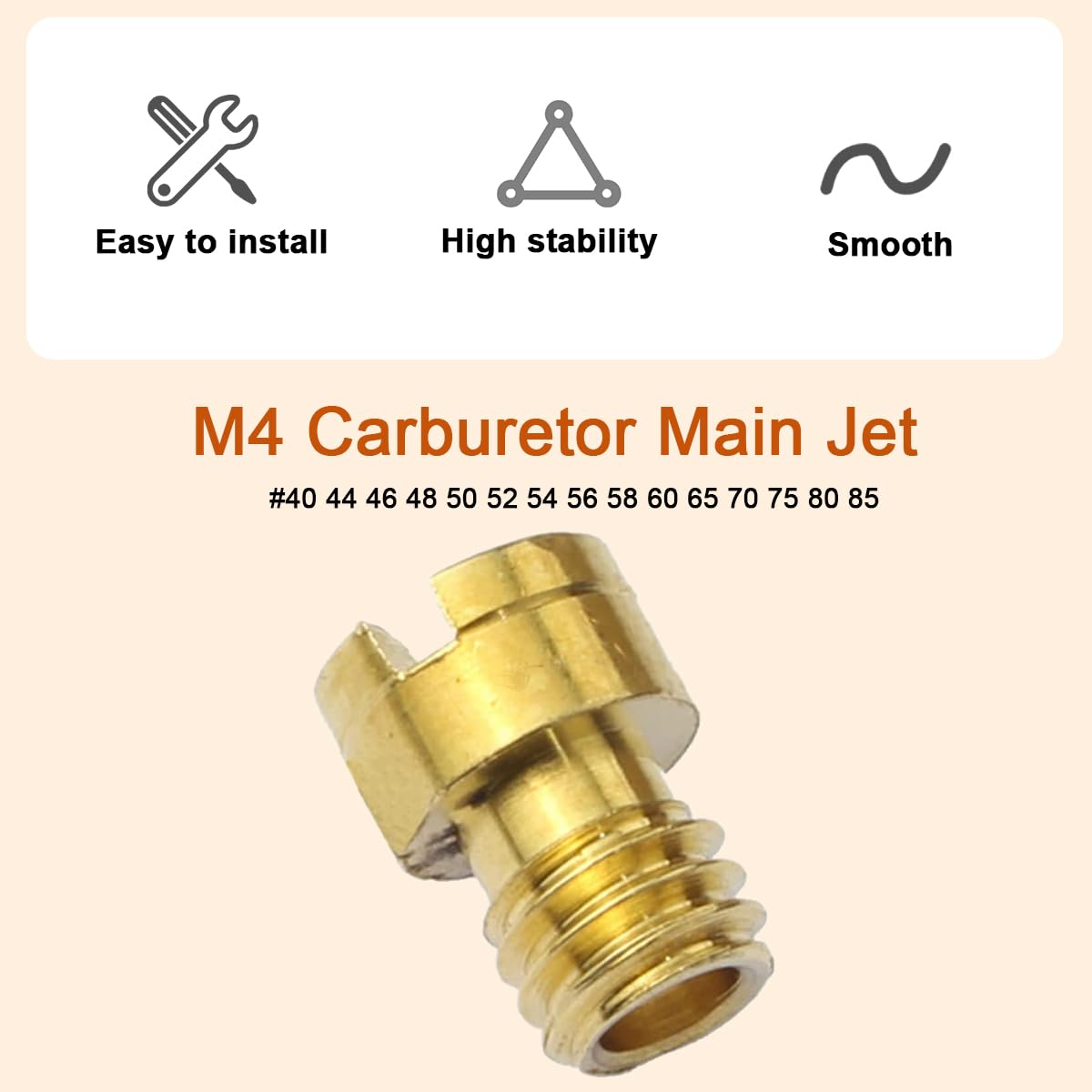 Kit 15 Getti Carburatore M4 In Ottone Da 40 A 85 + Pulitore Per Bing, Keihin, PWK E GY6