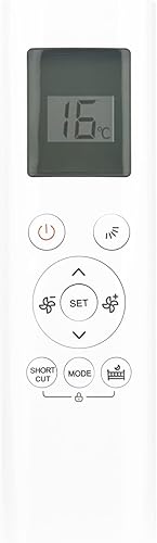 RG58B1-BGE PERFASCIN - Control remoto de repuesto para MIDEA AC aire acondicionado RG58E3BGEF RG58E2BGEF RG58B1BGE RG58BBGEF RG58BBGE RG58E4BGEF