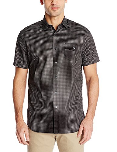 Short Sleeve Plaid Printed Woven Shirt 