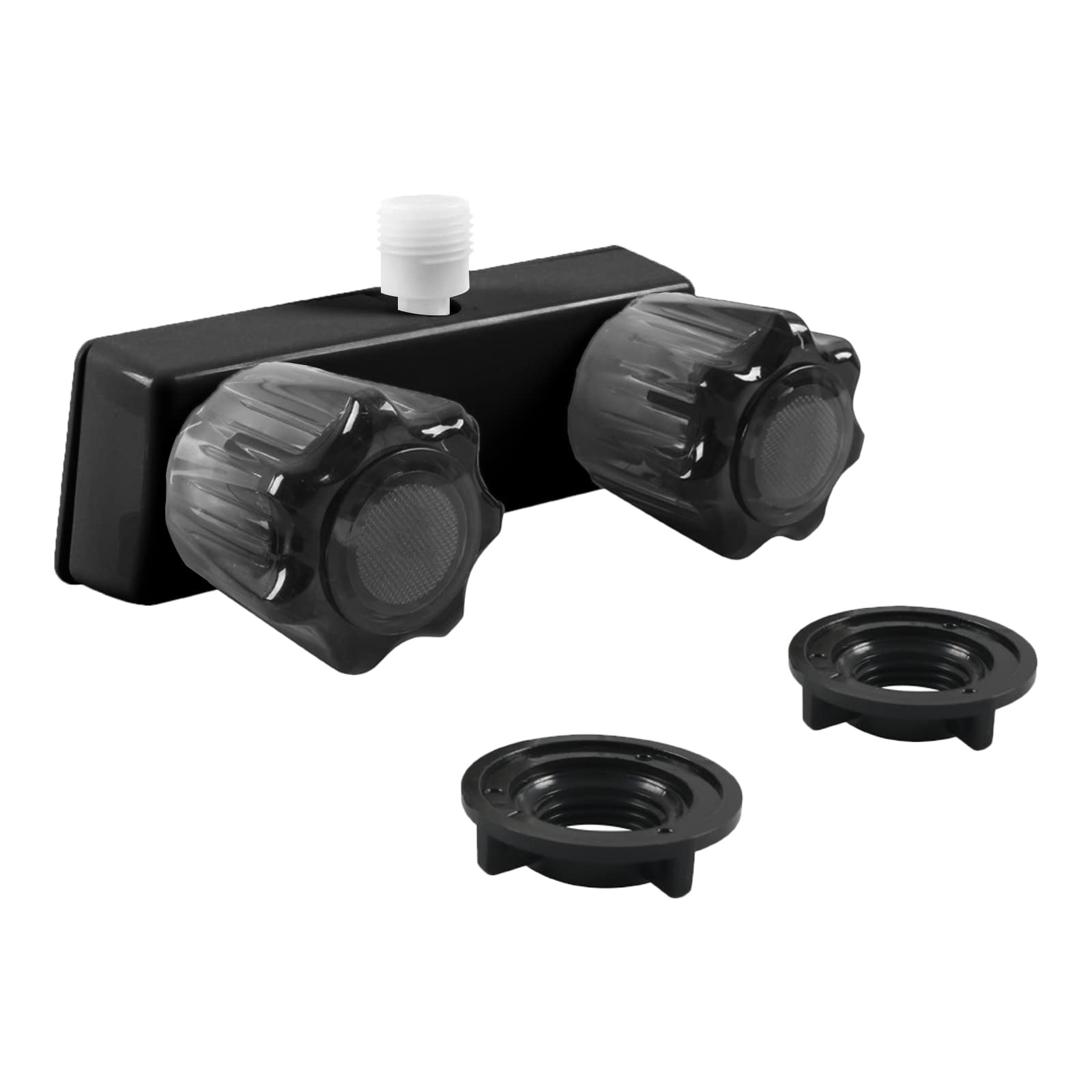 kingsea Pommeau de douche pour camping-car avec tuyau et robinet de douche pour camping-car, bateau, non métallique - Noir