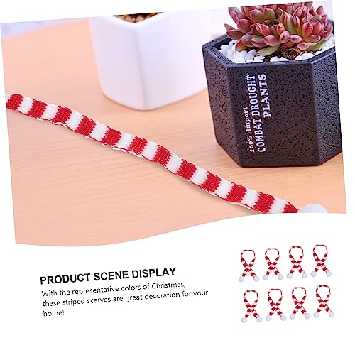 Mini bufanda de punto MAGICLULU para evitar decoraciones navideñas sosas, 24 uds 7