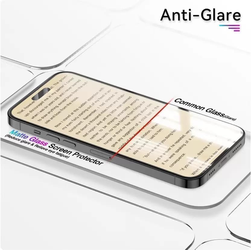 Image of Pack 1- Matte Screen Glass Protector for Samsung A37 | Samsung A57 5G Matte Tempered Glass Edge to Edge [Anti-FingerPrint | Anti-Glare | Camera Cutout] - installation Kit