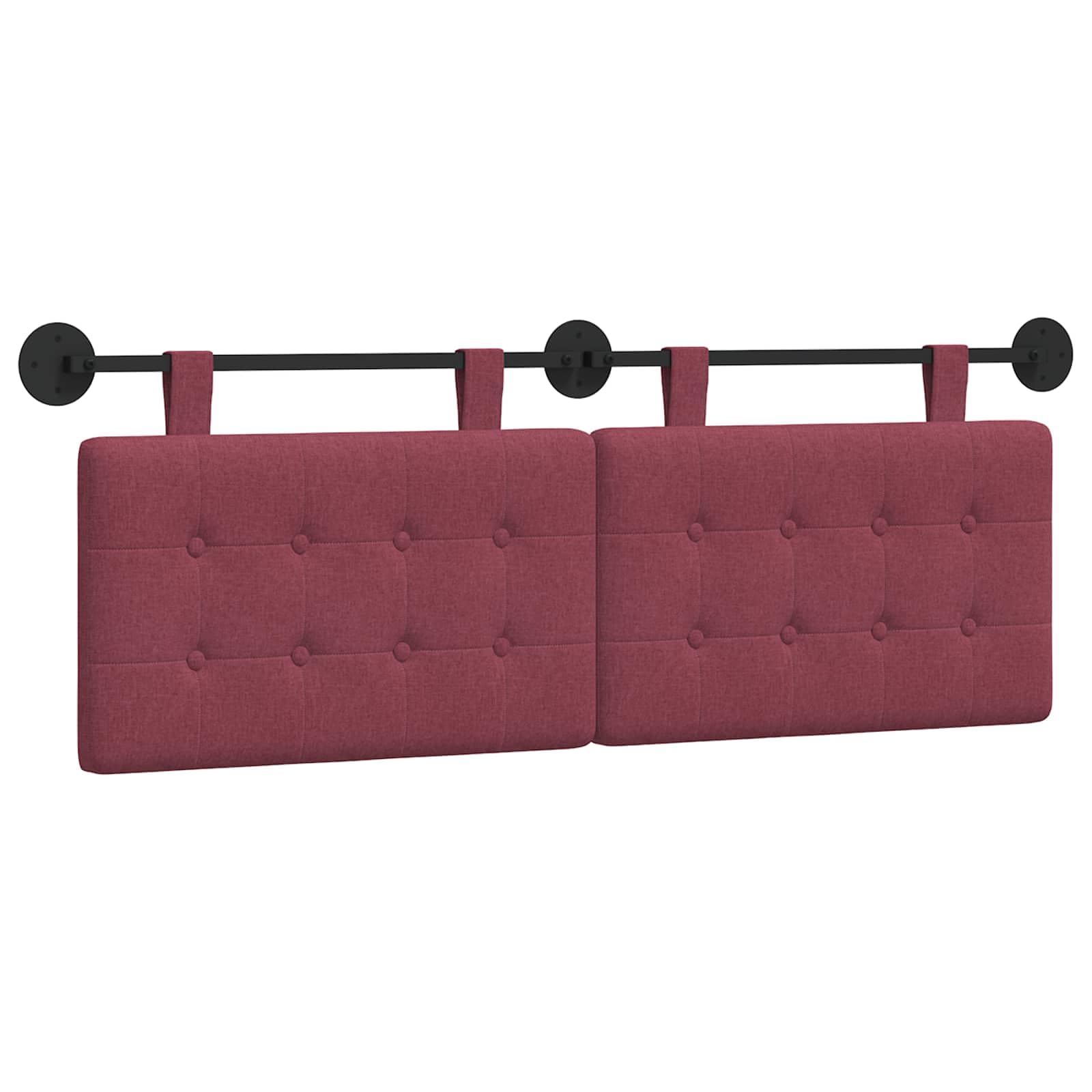 vidaXL Tête de lit Suspendue Tissu, Tête de lit Moderne rectangulaire, Design Mural, déco de Chambre Personnalisable, Meubles Gain de Place