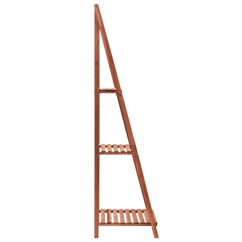 Pflanzenständer aus Zedernholz - Klappbarer Blumenständer Holz Pflanzentreppe Blumenhocker Dekoregal Pflanzregal für Wohnzimmer Balkon 45x40x145 cm