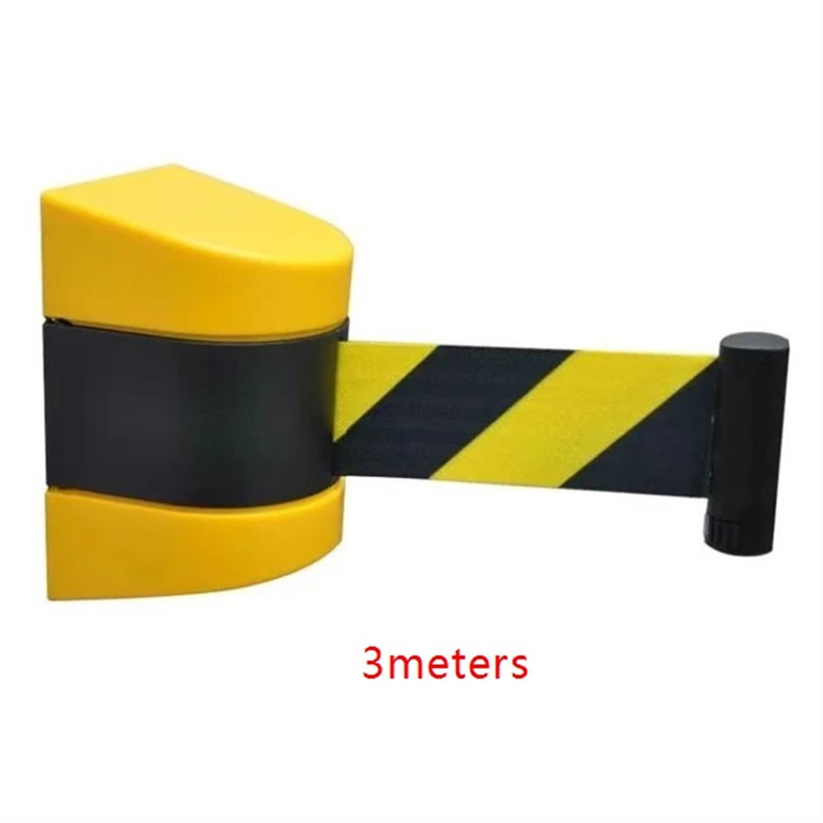 Cinta Balizamiento Montado En Pared Barrera de cinta retráctil for montaje en pared con longitud 3/5/7/10 metros y precaución rayas amarillas negras for zonas separadas para Aeropuertos(3.0 meters)