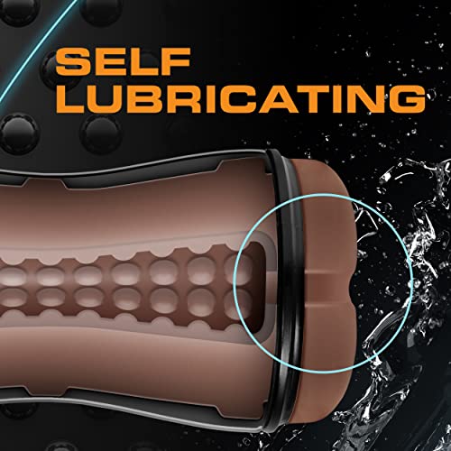 Image of Blush CoverBoy The Mechanic Male Masturbator Cup - Self-Lubricating Anal Stroker Pocket Pussy, PerfectFlo Suction Control, Realistic Flesh Feel, Portable Penis Stimulator, Blowjob Sex Toy for Men