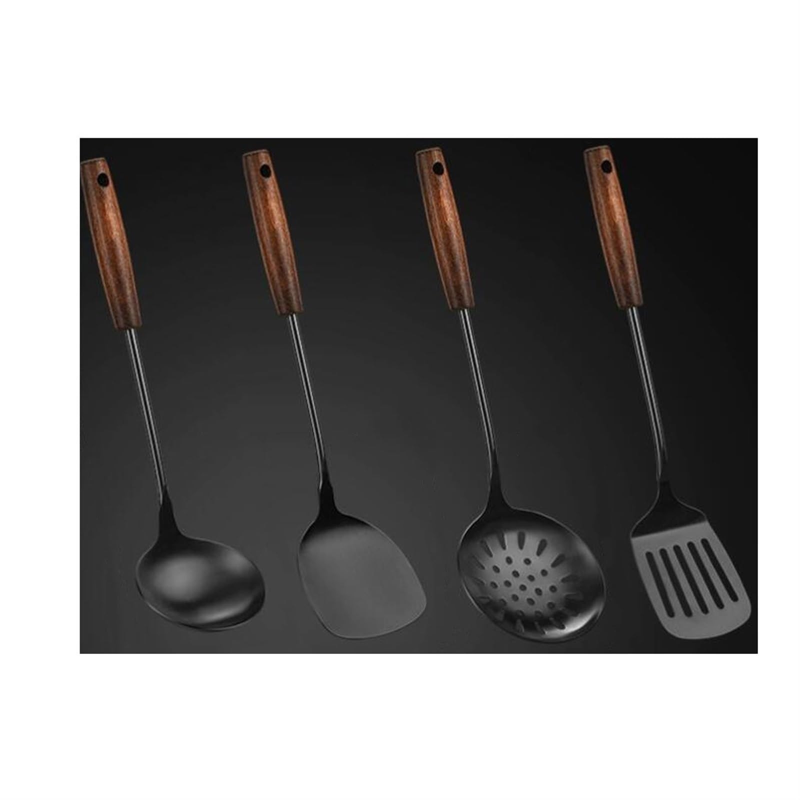 MYUYEE Cooking Utensils 4 Pieces Sets Cooking Spoons Spatulas Draining Spoons Kitchen Cookware Bakeware Gadgets Tools