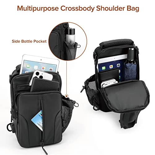 Anti Theft Crossbody Backpack Shoulder Sling Bag Men Women One Strap Motorcycle Messenger Bag Daypack for Cycling3