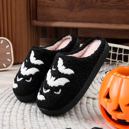 Image of Halloween Christmas Slippers Holiday Slipper House Shoes Home Slipper for Women Fuzzy Outdoor Indoor Bedroom Slippers