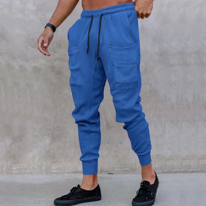 Men's Cargo Jogging Pants Breathable Slim Tapered Workout Sweatpants Drawstring with Pockets for Work Active2