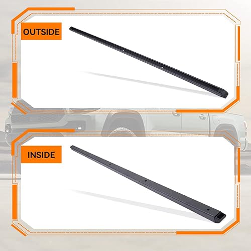 Miniatura 3 de MELIPRON Riel de cubierta frontal para accesorios de caja de camioneta Toyota Tacoma 2016-2020