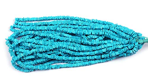 Perles Heishi turquoise synthétique 5mm 6mm pour fabrication bijoux collier boucles
