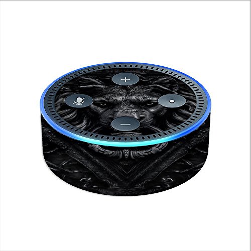 Skin Decal Vinyl Wrap for Amazon Echo Dot 2 (2nd Generation) / Gothic Lion Door Knocker