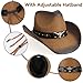 WQWOVRVO Cowboy Hat,Cowgirl Hat,Western Cowboy Hats for Women/Mens/Straw Wide with Shapeable Brim Cowboy Hat for Womens.(US, Alpha, One Size, Dark Coffee Color)