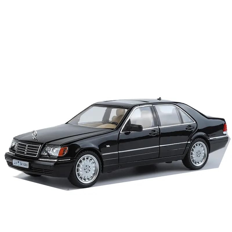 Image of 1:24 Marcedees Benz W-140 Vintage Diecast Metal Pull Back Car with 6 Openable Doors with Sound and Light Toy Decoration car Best Gift Toys for Kids 【Colors as Per Stock】