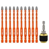 BGTEC Juego de Brocas de Carburo para Mampostería - 10 Piezas 6mm Professional Brocas Porcelanico Set con Portabrocas Rápido para Madera, Hormigón y Mármol