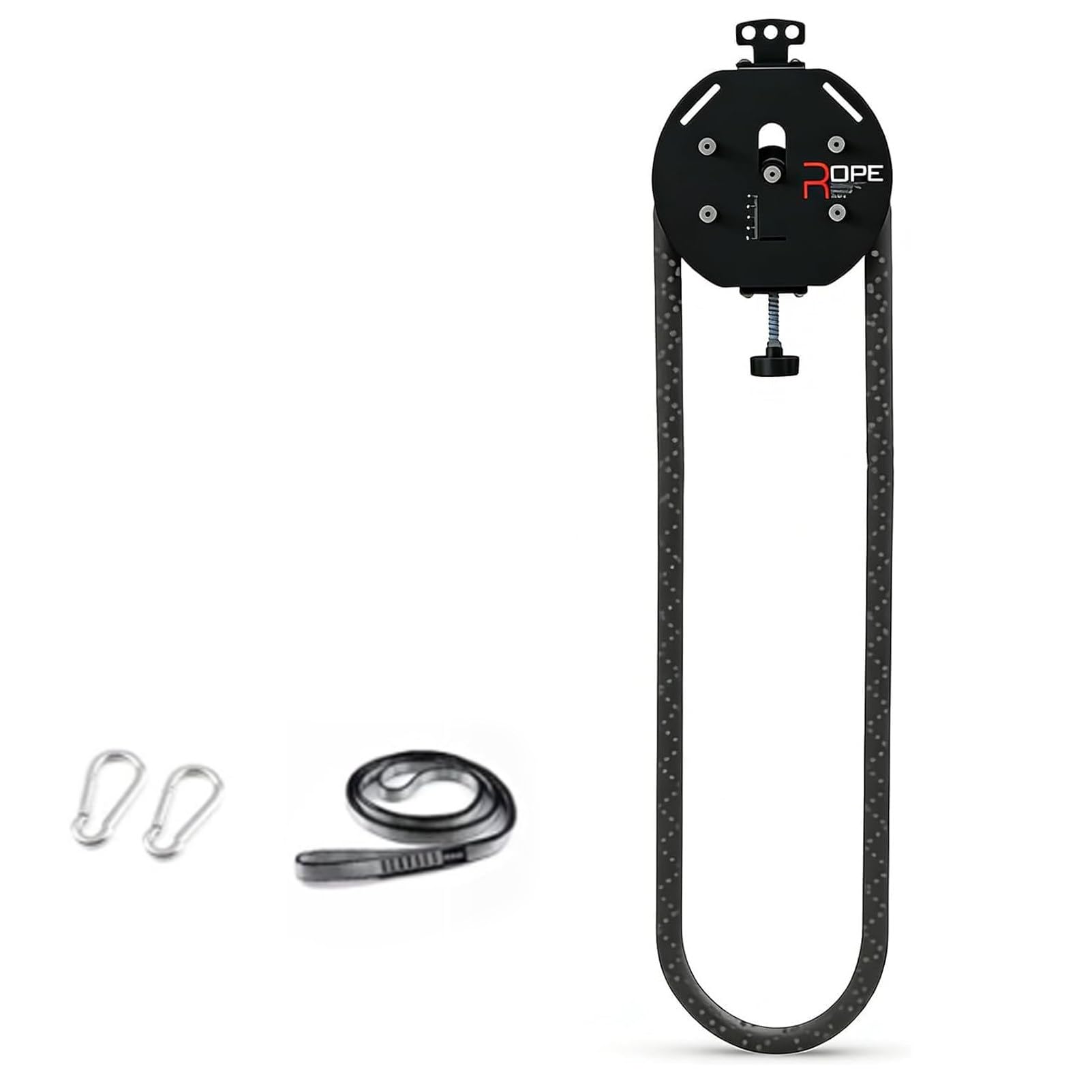 Ofyphth Pulley Trainer, Endless Rope Trainer Machine for Home, Gym Pull Rope Machine, with Adjustable Resistance 5-30kg, Home Gym Infinity Rope for Interval Resistance Training. Black