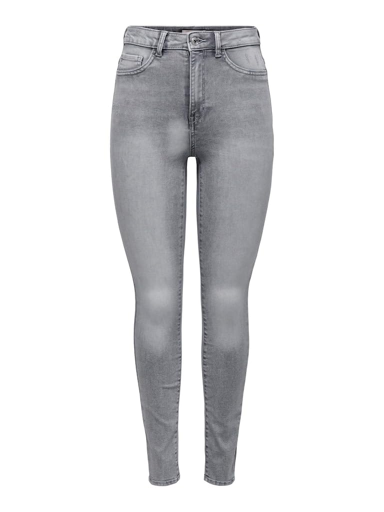 ONLY Women's Onlrose Hw Skinny DNM Gua Noos Jeans, Medium Grey Denim, S / 32L