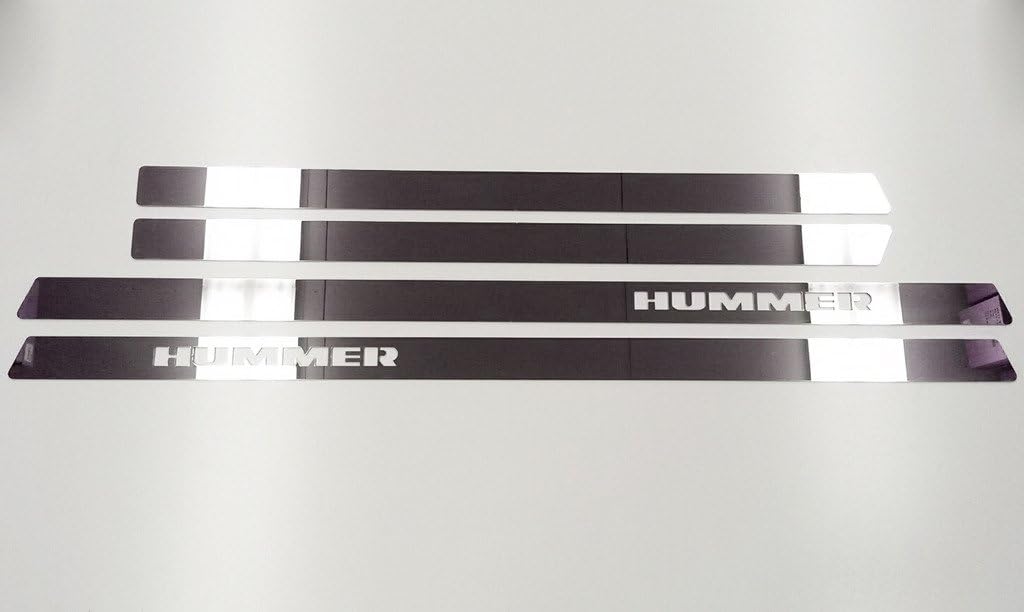 HPC Hummer H2 Logo Stainless Steel Door Panel Inserts (4 Piece Set)