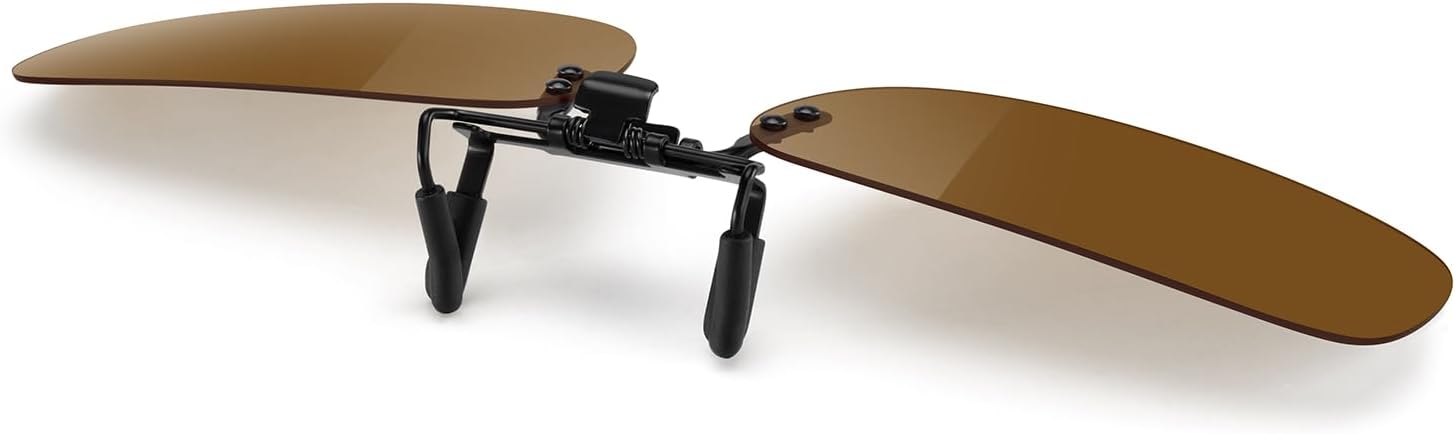 MERRY'S Polarized Clip on Sunglasses Flip Up Metal Clip Attachments for Prescription Glasses - Image 2