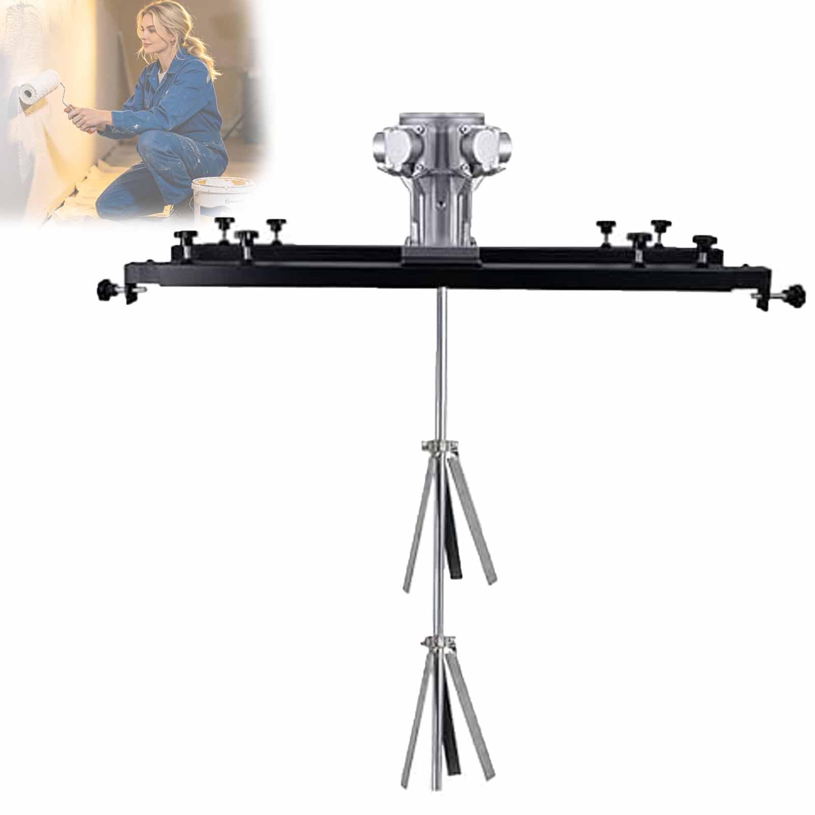 Mezclador neumático, agitador de pintura de 0 a 1800 rpm con cuchillas de acero inoxidable de 400 mm y varilla de agitación de 900 mm para mezclar sin esfuerzo, rendimiento duradero y potente