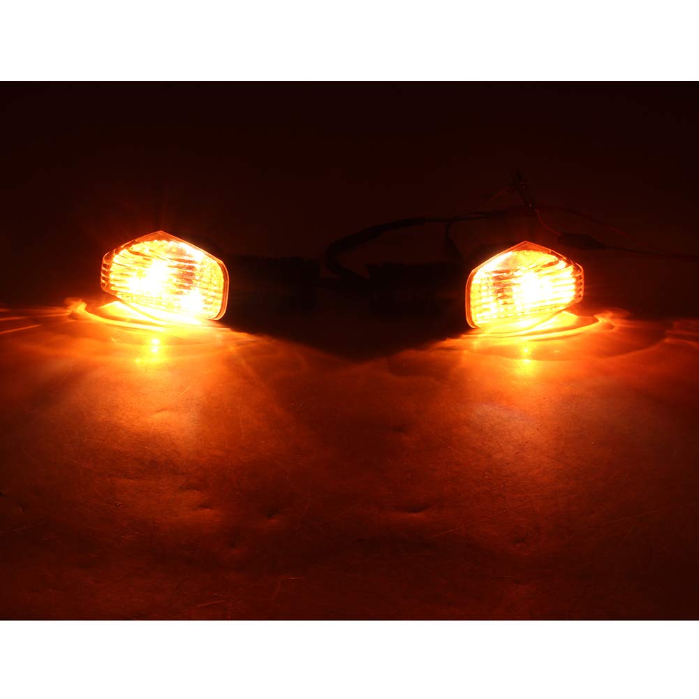 Cnardg24 Motorbike LED Indicator Blinker Lamp Light For Kawasaki Ninja 650R 2006-2008, Z750 Z1000 2007-2009, Clear Lens