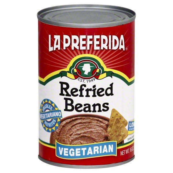 Image of La Preferida Refried Pinto Beans, Vegetarian Refried Beans, Low Fat Refried Beans, Mexican Style Beans, Ready to Eat Pinto Beans, 16 Ounce (Pack of 6)