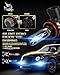 RENO 9005 H11 Bulb Combo, 9005 H11 Light Bulbs 6500K White H11 9005 Fog Light Bulb Car Fog Bulb Fanless In Line Plug and Play, Pack of 4