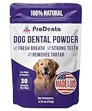 Pup Labs ProDenta, All-Natural Dog Dental Powder for Teeth Cleaning, Dental Powder for Dogs Teeth with Breath Freshener. Easy to use for Tartar Removal and Leaky Gums. Made in USA, 30 Servings