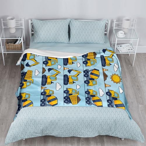 Couverture en flanelle jaune 152x203 cm légère pour canapé