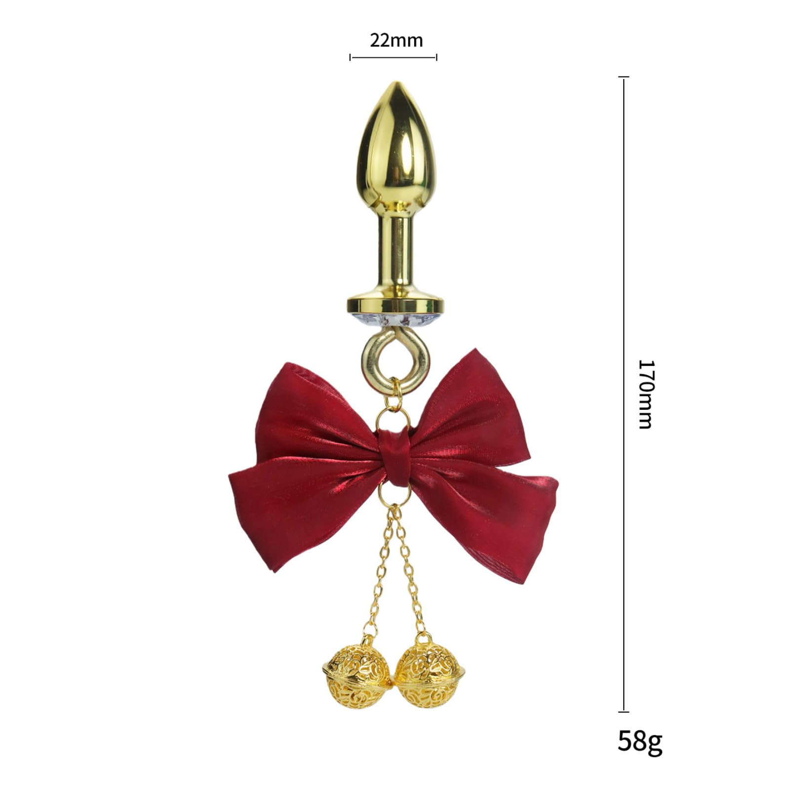 Luxury Stainless Steel Metal Anal Trainer Jewel Butt Plug SM Small Bell Adult Anal Plugs(M): H-Black Mini