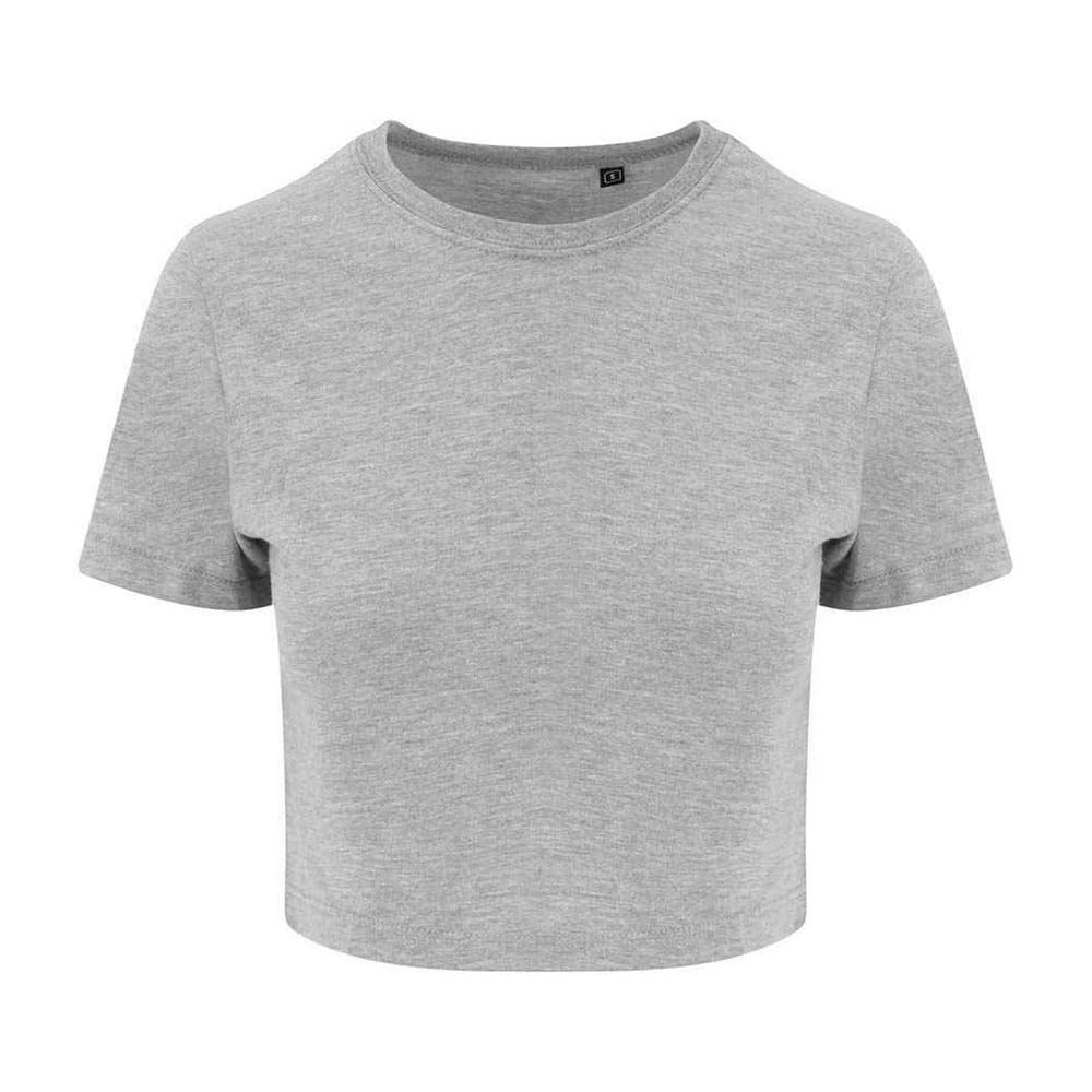 AWDis Womens Tri-Blend Cropped T Heather Grey