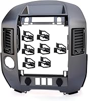 Vista 15 de G-PLUS Bisel de tapa de consola central para salpicadero, compatible con Nissan Frontier 2005-2020 68259-ZP16A 68259ZP16A marrón