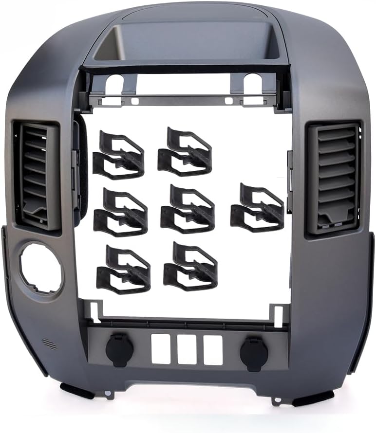 G-PLUS Center Dash Bezel Finisher Panel w/Cigarette Lighter Compatible with 2004 2005 2006 Nissan Titan XE SE Armada SE Radio AC Instrument Panel Lid 682578S800