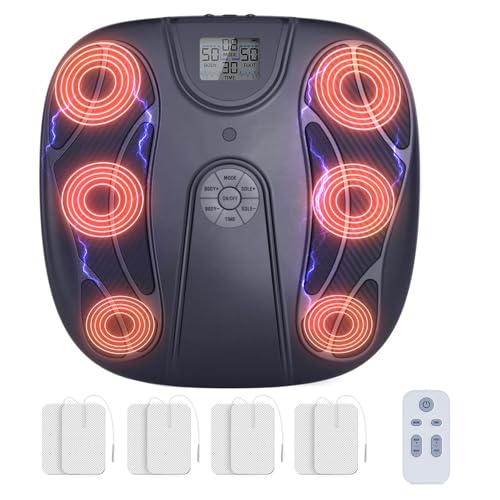 Electric EMS Foot Massager for Neuropathy – Rechargeable NMES Foot Stimulator with TENS Unit for...