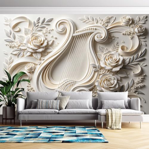 Papier peint autocollant 3D Lyra pour masquer mur abîmé - 2
