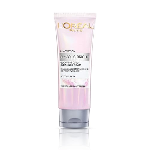 L'Oreal Paris Glycolic Bright Daily Foaming Face Cleanser, 3.4 fl oz  Lavado facial de ácido glicólico para piel opaca  Limpiador facial diario disponible en Yaxa Venezuela