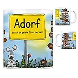  Adorf Vogtland - Einfach die geilste Stadt der Welt Kaffeebecher Tasse Kaffeetasse Becher Mug Teetasse Büro Stadt-Tasse Städte-Kaffeetasse Lokalpatriotismus Spruch kw Gera Paris Plauen München Bad