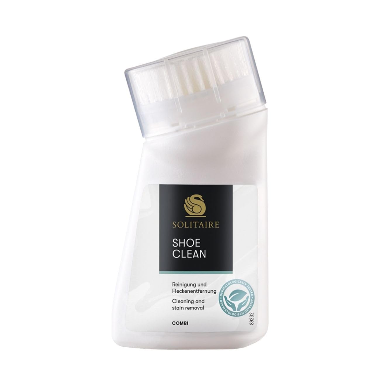 Solitaire Shoe Clean - Reinigung und Fleckentfernung für Schuhe mit Bürste, Transparent (Transparent), 75.00 ml