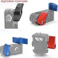 Vista 4 de Tornillos M6 con mango Tornillos de pulgar roscado macho Perilla giratoria Tornillo de pulgar ajustable Perilla giratoria con ala única, 2 piezas