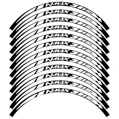 Radaufkleber Reflektierende Felgenaufkleber Für Y&amaha Für N-MAX 125 155 Wasserfest(Style 1)
