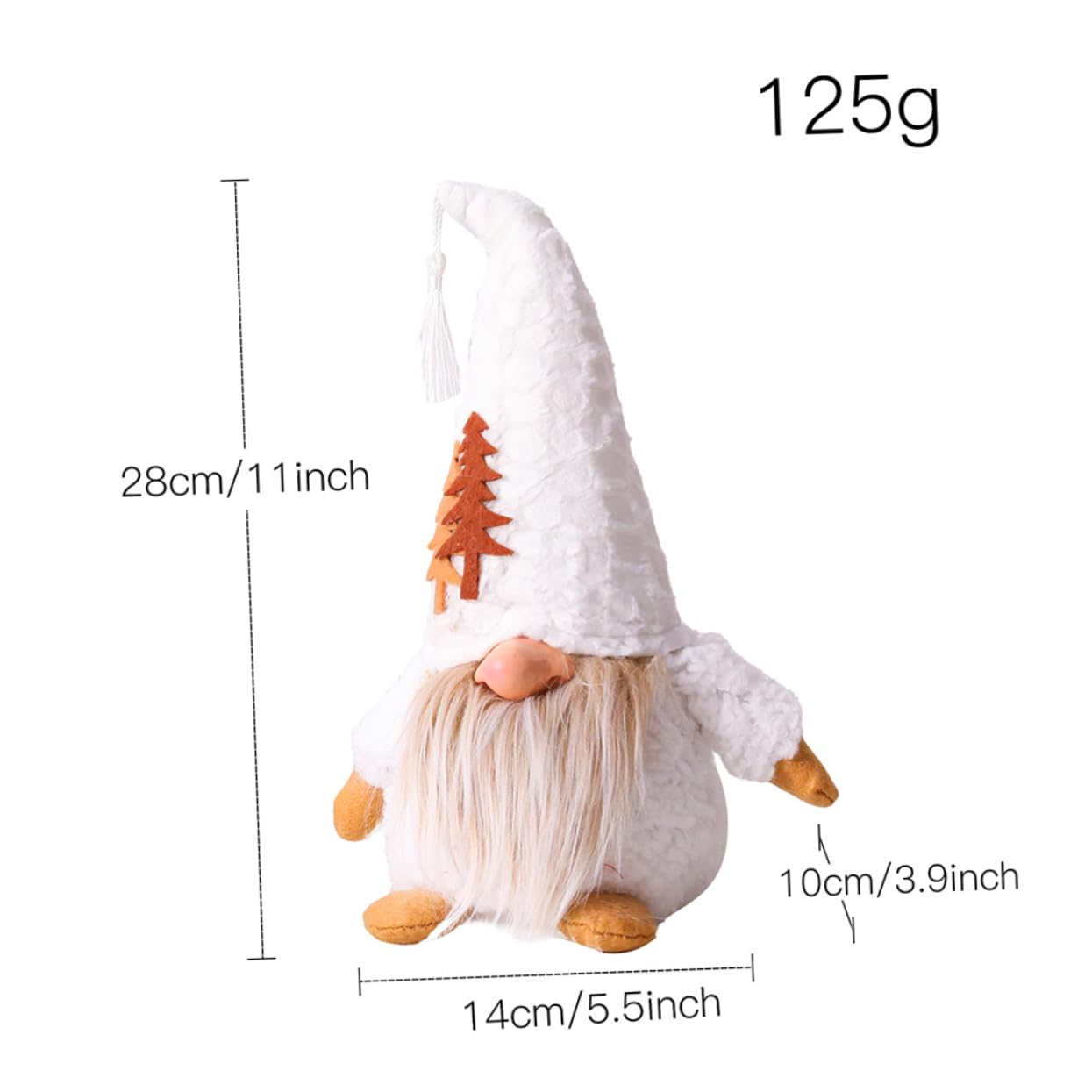 TOPBATHY 5St GNOME Schmuckstücke Weihnachtszwerge Wichteldekorationen für Zuhause draußen weihnachtsdeko weihnachtsgnom weinachtsgeschte Ornament Zwerg Dekoration Zwerg Stoff Weiß