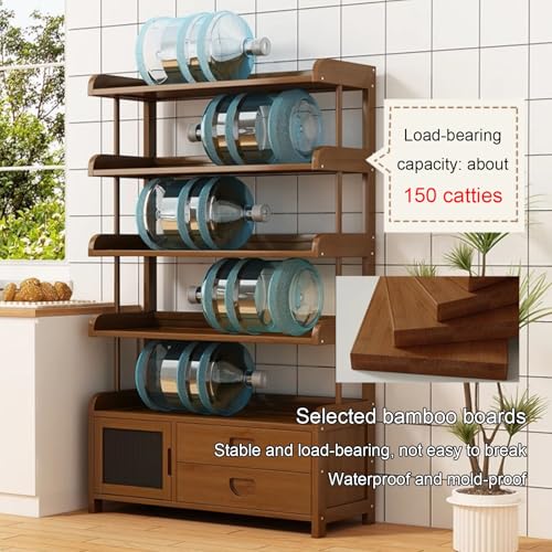 Étagère de rangement pour cuisine et salon meuble micro-ondes gain de place - 4