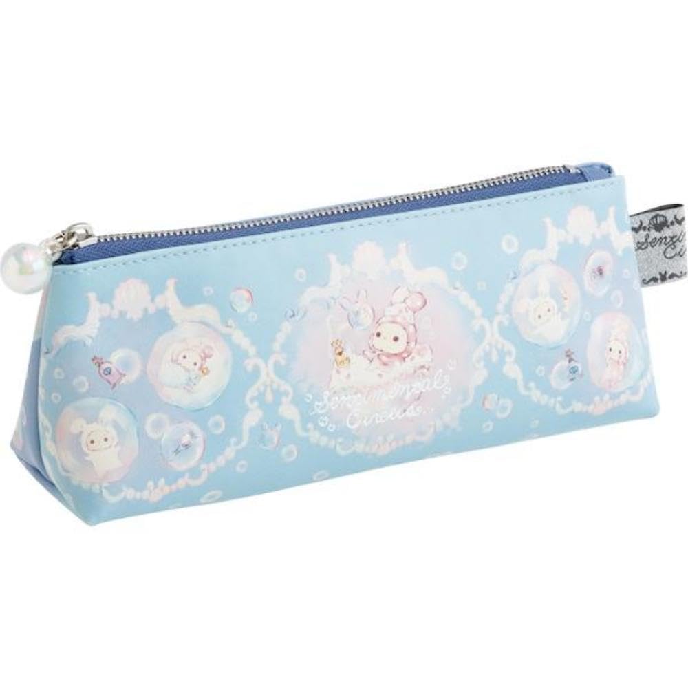 San-X Sentimental Circus "Warm Foam at Night" Pen Pouch PT21201, Size: Approx. 3.0 x 7.9 x 2.4 inches (75 x 200 x 60 mm) : Office Products