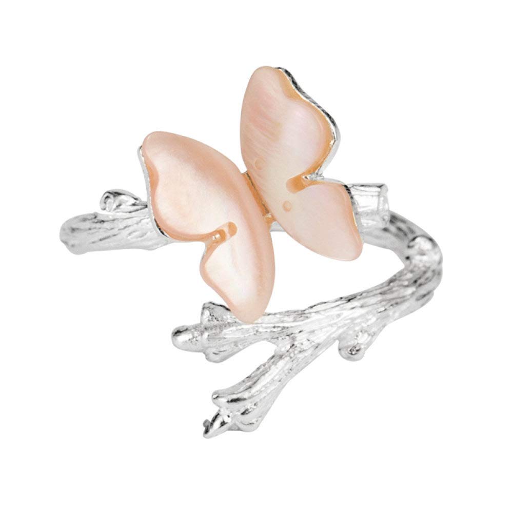 Anello In Argento 925 Da Donna,Anelli Regolabili Per Le Donne Ramoscelli Di Farfalle Anello In Argento Sterling 925 Retrò Fedi Nuziali In Argento Etnico Per Le Donne Anelli Di Eternità Anelli Di P